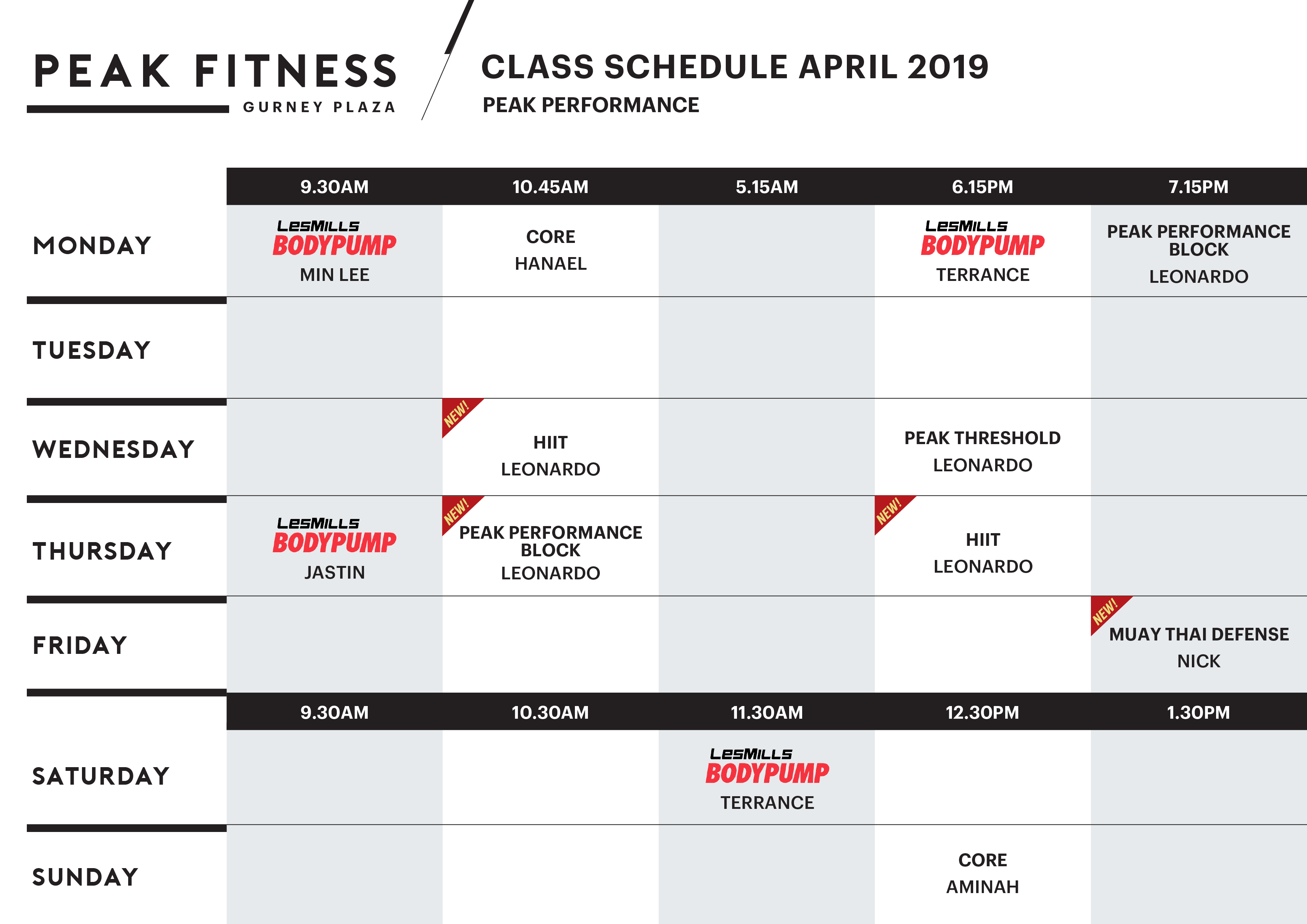 Peak Fitness Gurney Plaza – APRIL 2019_peak performance | Peak Fitness